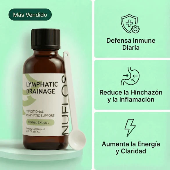 Gotas de Drenaje Linfático Nuflos para el bienestar diario y alivio corporal completo