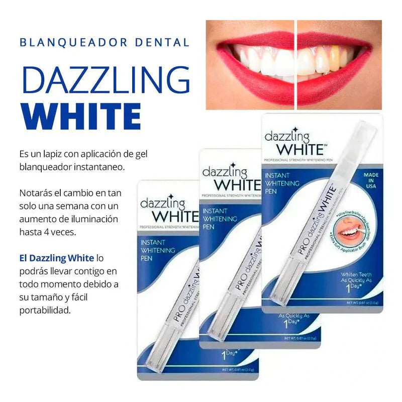 Lápiz Blanqueador de Dientes. Sonrisa Radiante 4x1