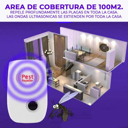 Repelente Electrónico Ultrasónico Plagas e Insectos 4x1