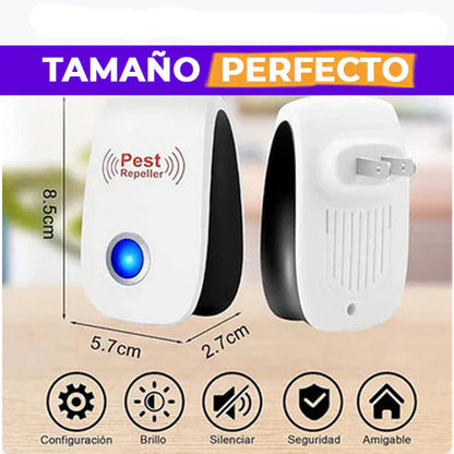 Repelente Electrónico Ultrasónico Plagas e Insectos 4x1