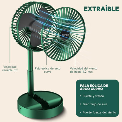 Ventilador Portátil Recargable y Plegable