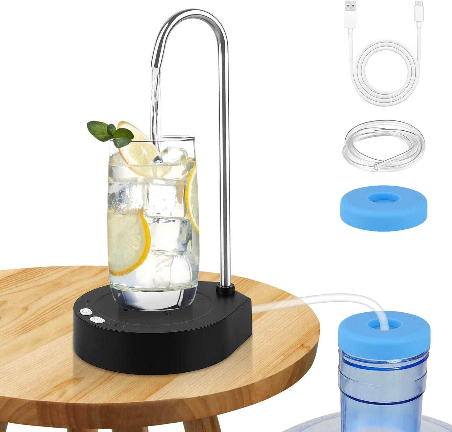 Dispensador de Agua Eléctrico con Base para Vaso