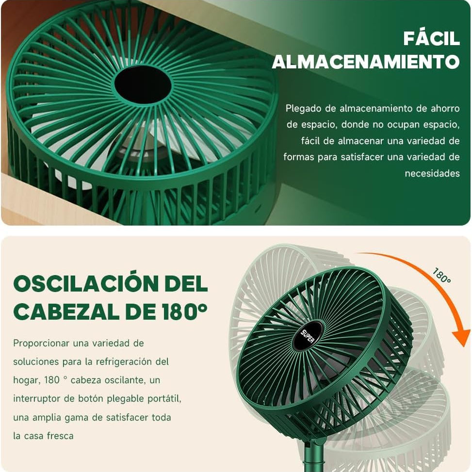 Ventilador Portátil Recargable y Plegable