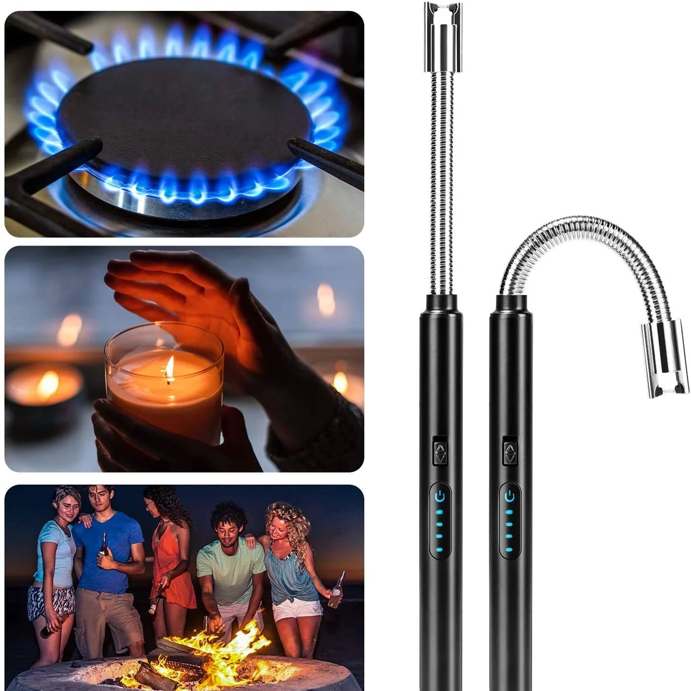 Encendedor Eléctrico de Cocina Recargable USB 2x1