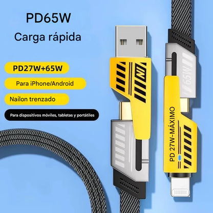 Cable Multiuso 4 En 1 Carga Rápida