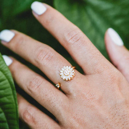 Anillo Giratorio de Girasol | Anti-Estrés
