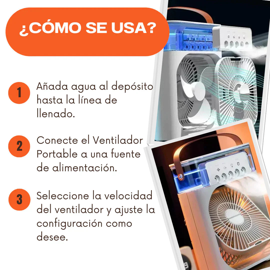 Ventilador Y Humificador De Aire 3 En 1 | Aire Agradable