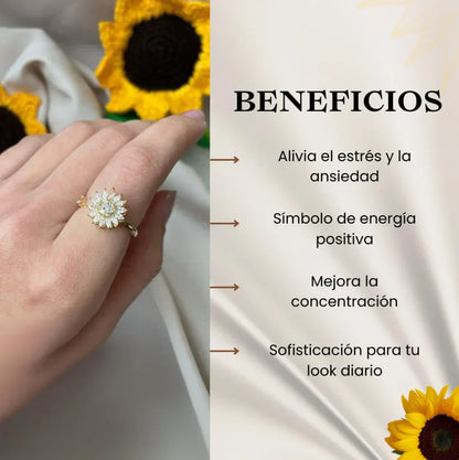 Anillo Giratorio de Girasol | Anti-Estrés