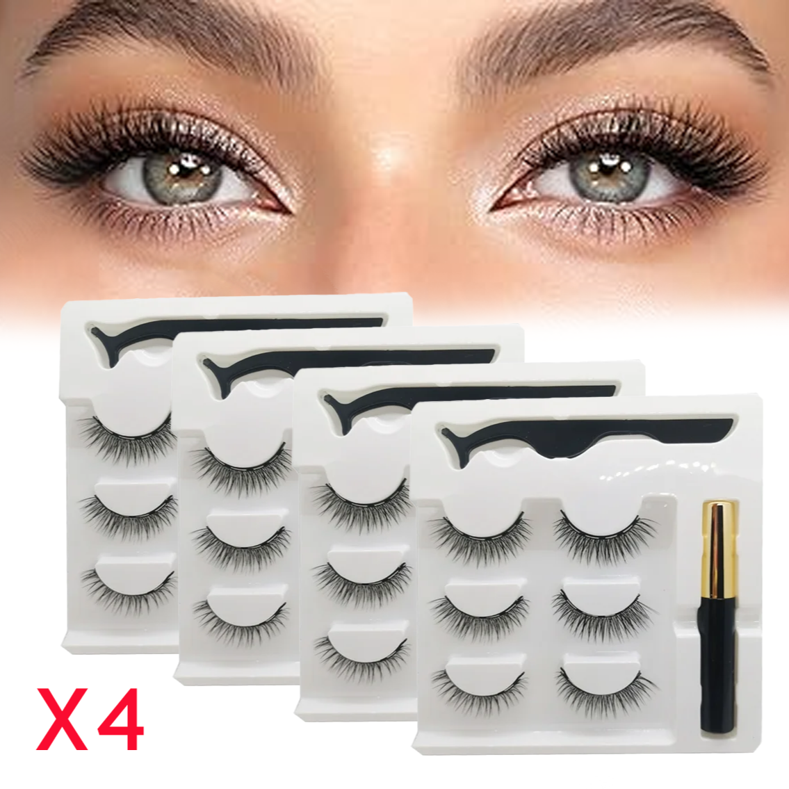Kit de Pestañas Magneticas 4D 4x1
