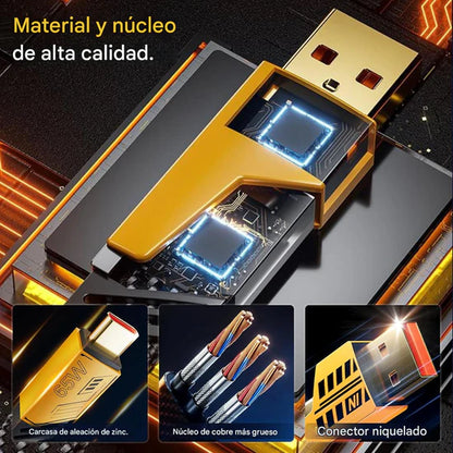 Cable Multiuso 4 En 1 Carga Rápida