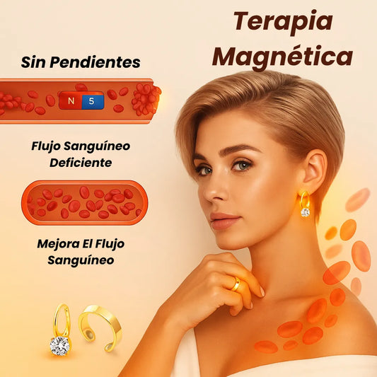 Par Pendientes de germanio con terapia magnética