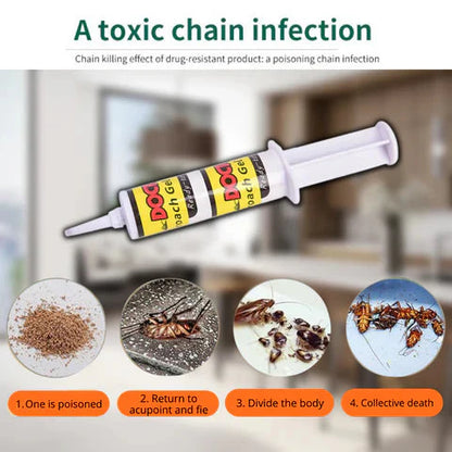 Gel Antiplaga Matacucarachas con Aplicador de Jeringa