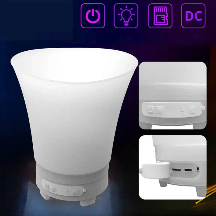 Hielera con Luz LED y Parlante 3 en 1