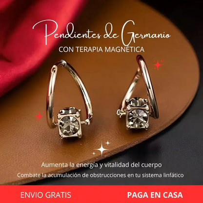 Par Pendientes de germanio con terapia magnética
