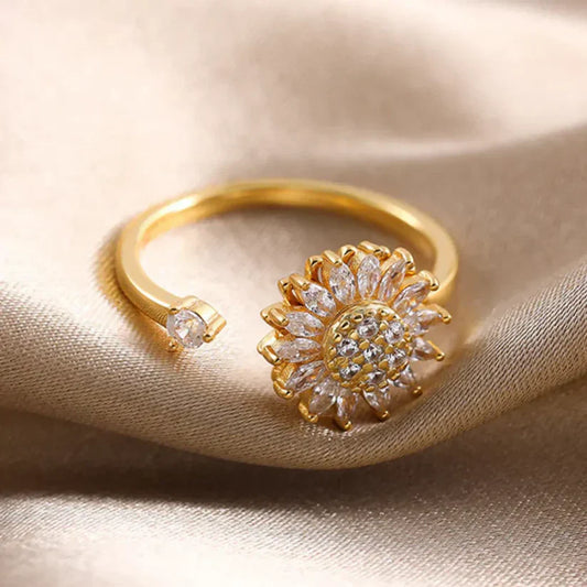 Anillo Giratorio de Girasol | Anti-Estrés